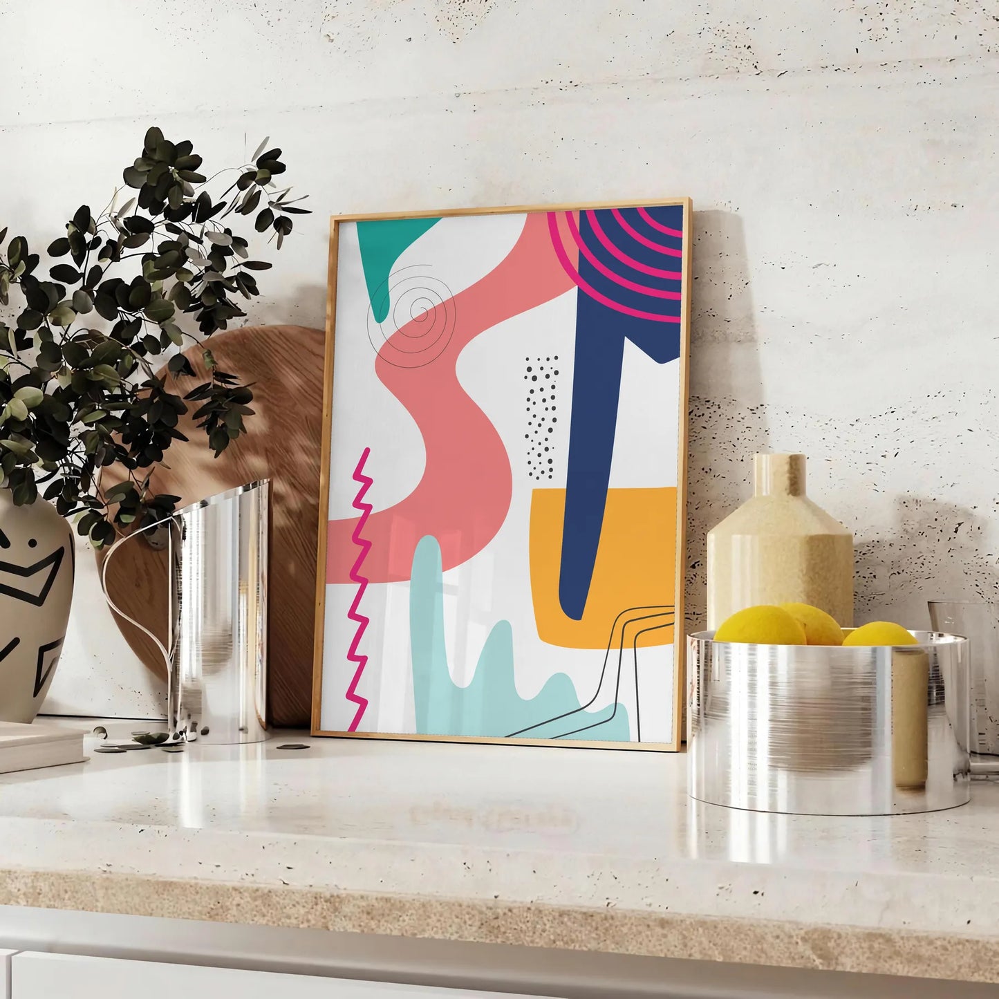 space stunning boho abstract poster captivating wall art blends vibrant colors intricate design perfect decor ideal gift lovers room bohemian sanctuary unframed versions