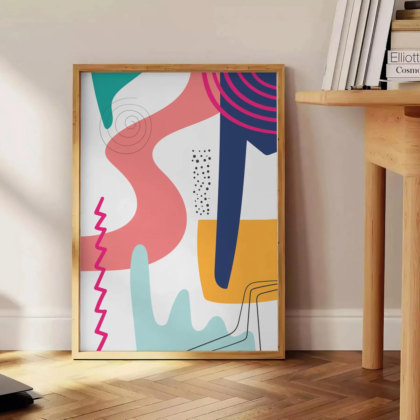 space stunning boho abstract poster captivating wall art blends vibrant colors intricate design perfect decor ideal gift lovers room bohemian sanctuary unframed versions