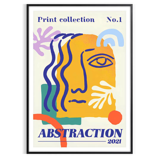 space vibrant abstract events maximalist poster bold yellow orange hues eye wall art perfect gift enthusiasts stunning addition home decor unmounted prints