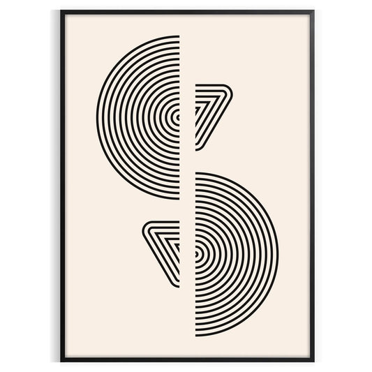 space boho abstract poster captivating gray black design wall art unique gift print touch modern style room sizes A4 cm A0 home decor today