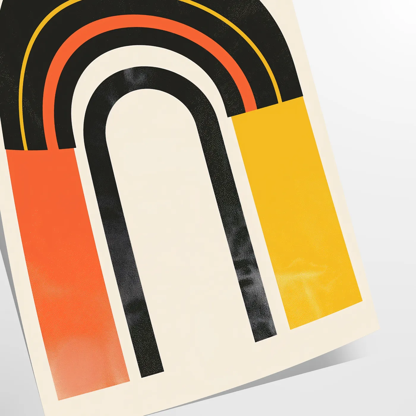space Framed Boho Abstract Wall Art stunning poster bold black orange hues touch modern elegance room unique gift chic addition decor sizes A4 cm A0